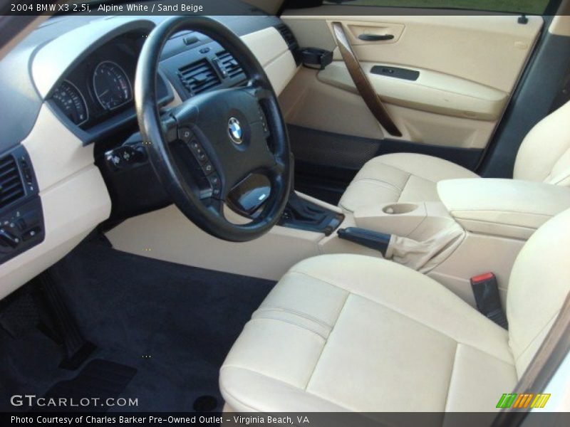 Alpine White / Sand Beige 2004 BMW X3 2.5i