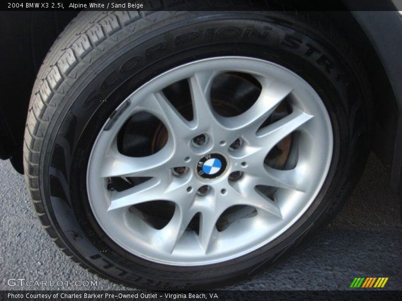 Alpine White / Sand Beige 2004 BMW X3 2.5i