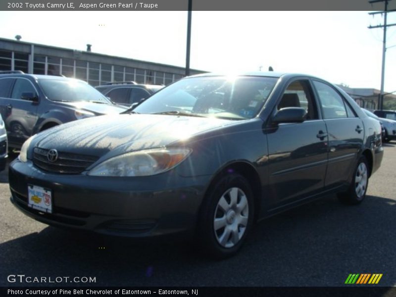Aspen Green Pearl / Taupe 2002 Toyota Camry LE