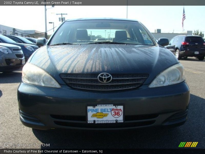Aspen Green Pearl / Taupe 2002 Toyota Camry LE