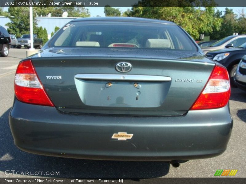 Aspen Green Pearl / Taupe 2002 Toyota Camry LE