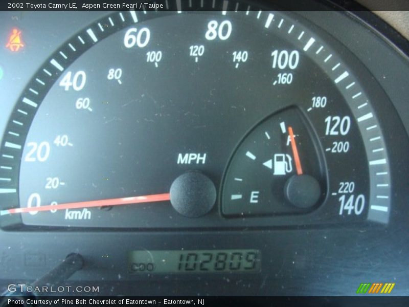 Aspen Green Pearl / Taupe 2002 Toyota Camry LE