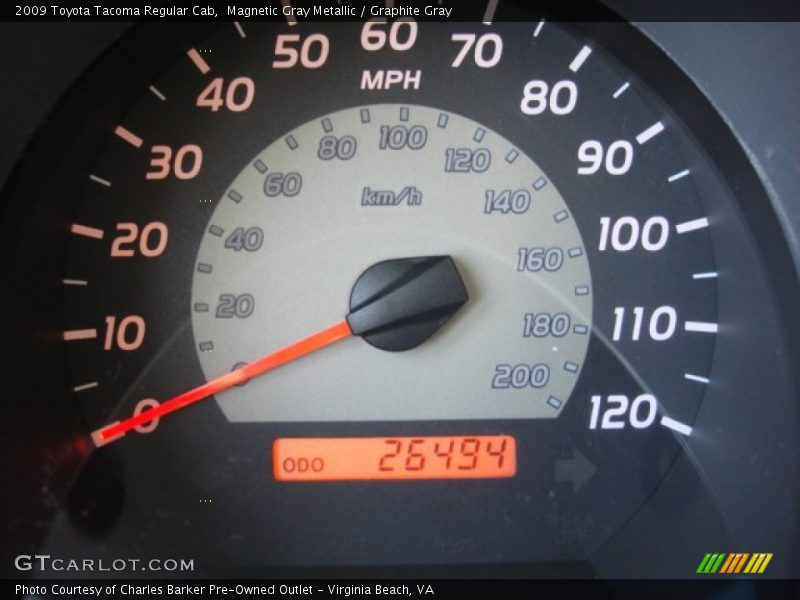 Magnetic Gray Metallic / Graphite Gray 2009 Toyota Tacoma Regular Cab