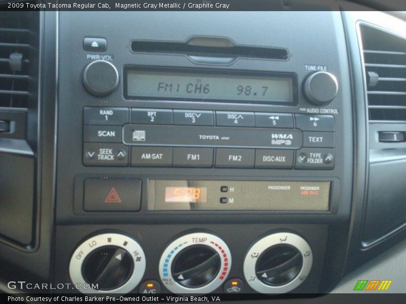 Magnetic Gray Metallic / Graphite Gray 2009 Toyota Tacoma Regular Cab