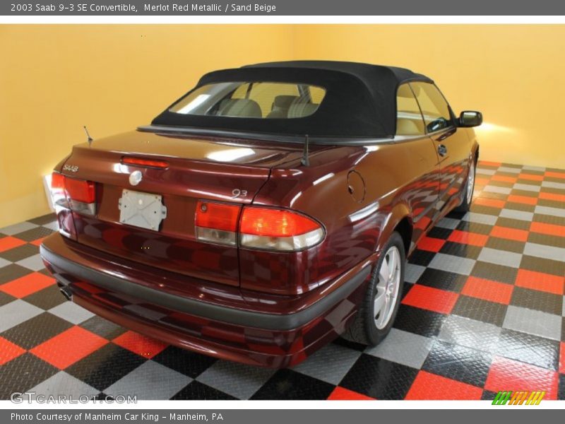 Merlot Red Metallic / Sand Beige 2003 Saab 9-3 SE Convertible