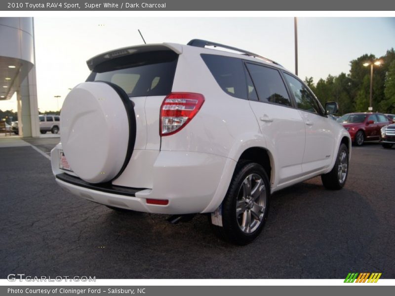 Super White / Dark Charcoal 2010 Toyota RAV4 Sport