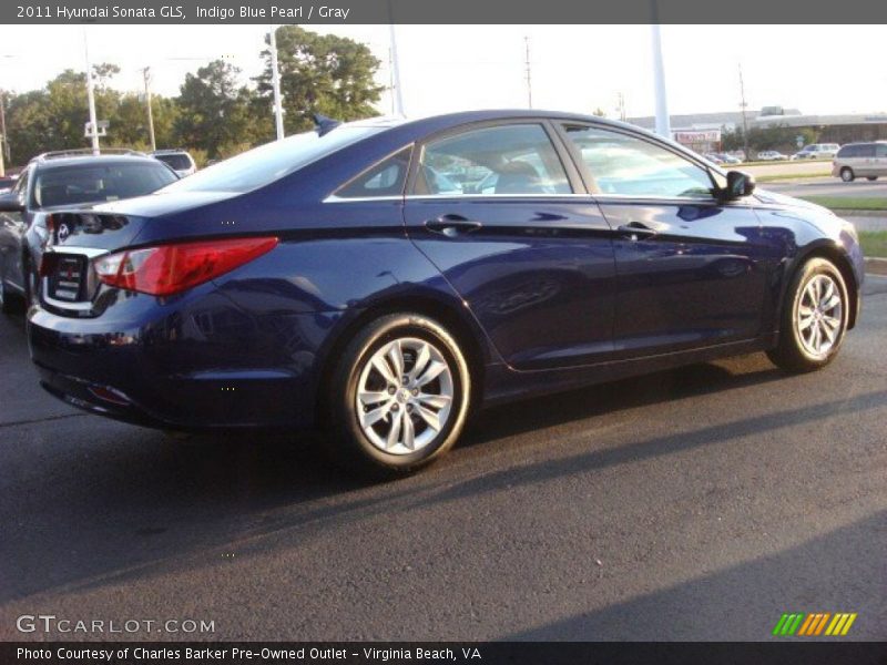 Indigo Blue Pearl / Gray 2011 Hyundai Sonata GLS