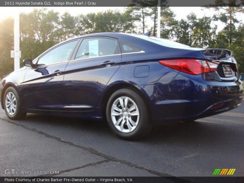 Indigo Blue Pearl / Gray 2011 Hyundai Sonata GLS
