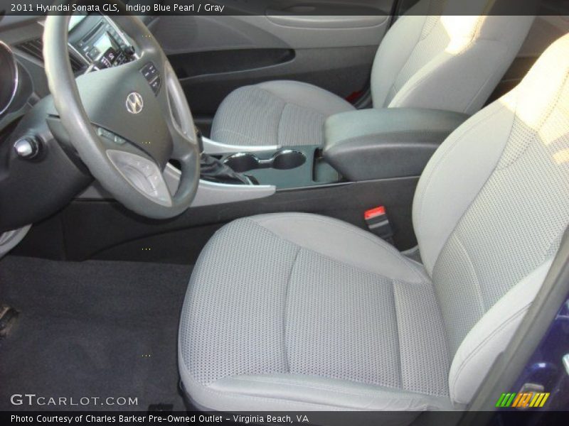 Indigo Blue Pearl / Gray 2011 Hyundai Sonata GLS