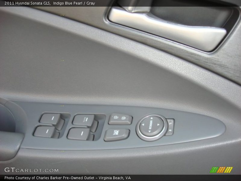 Indigo Blue Pearl / Gray 2011 Hyundai Sonata GLS