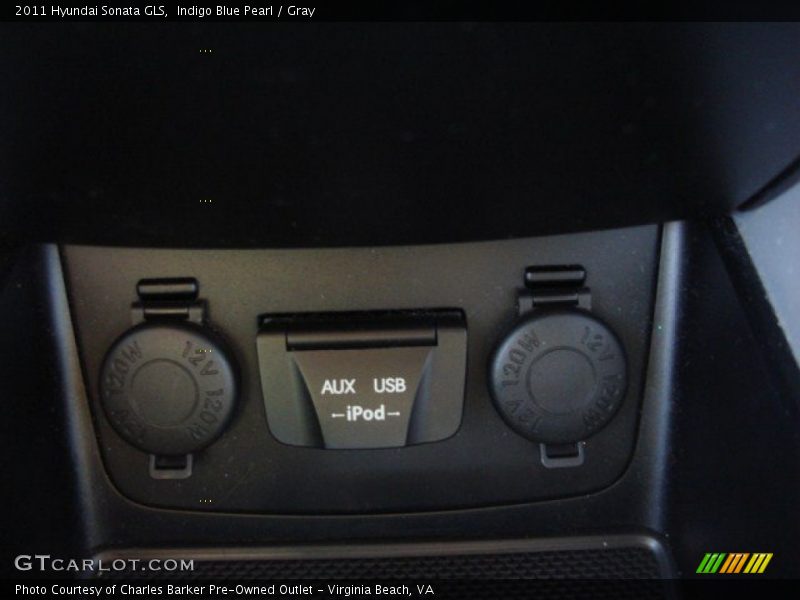Indigo Blue Pearl / Gray 2011 Hyundai Sonata GLS