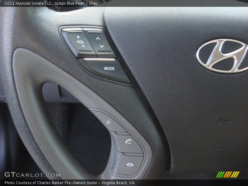 Indigo Blue Pearl / Gray 2011 Hyundai Sonata GLS