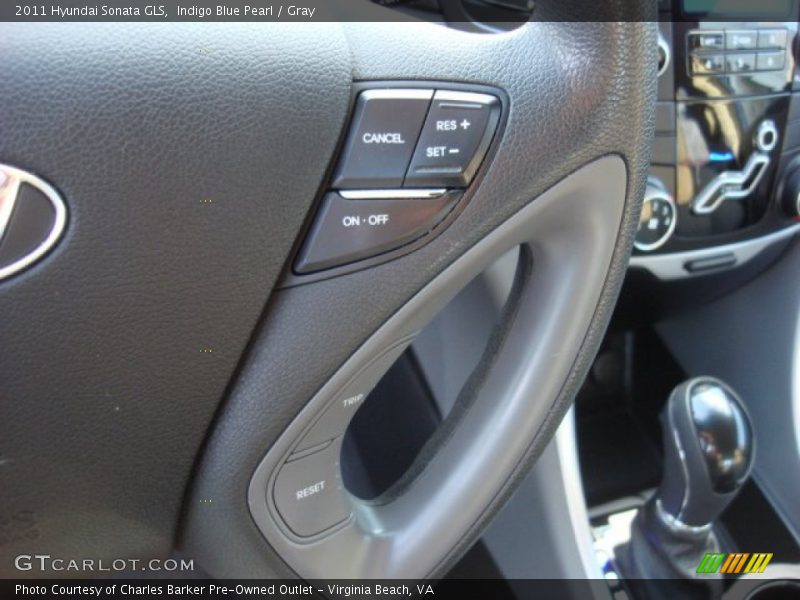Indigo Blue Pearl / Gray 2011 Hyundai Sonata GLS