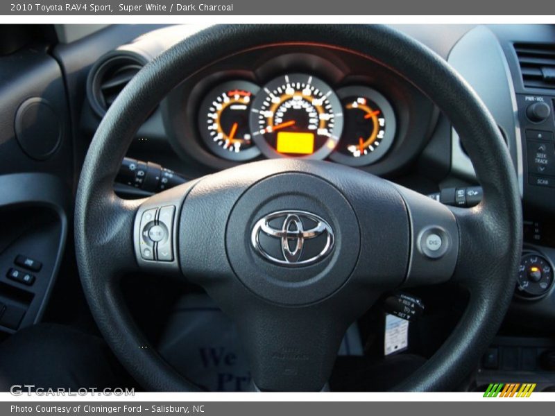 Super White / Dark Charcoal 2010 Toyota RAV4 Sport