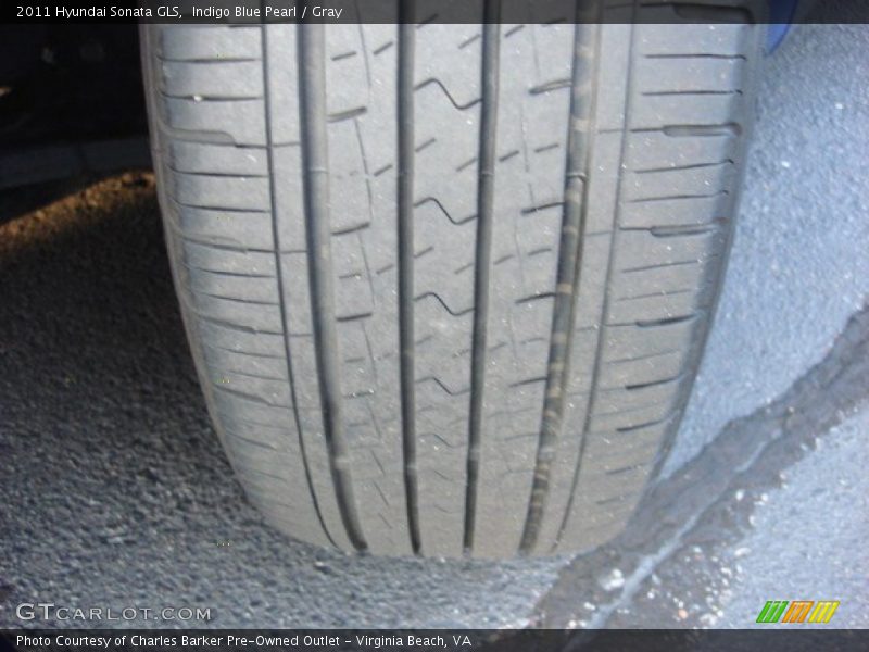 Indigo Blue Pearl / Gray 2011 Hyundai Sonata GLS