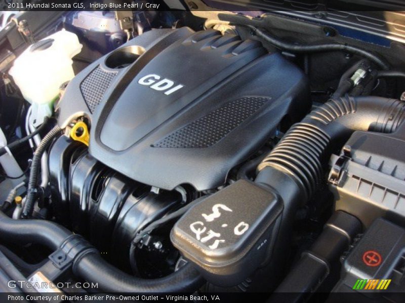 Indigo Blue Pearl / Gray 2011 Hyundai Sonata GLS
