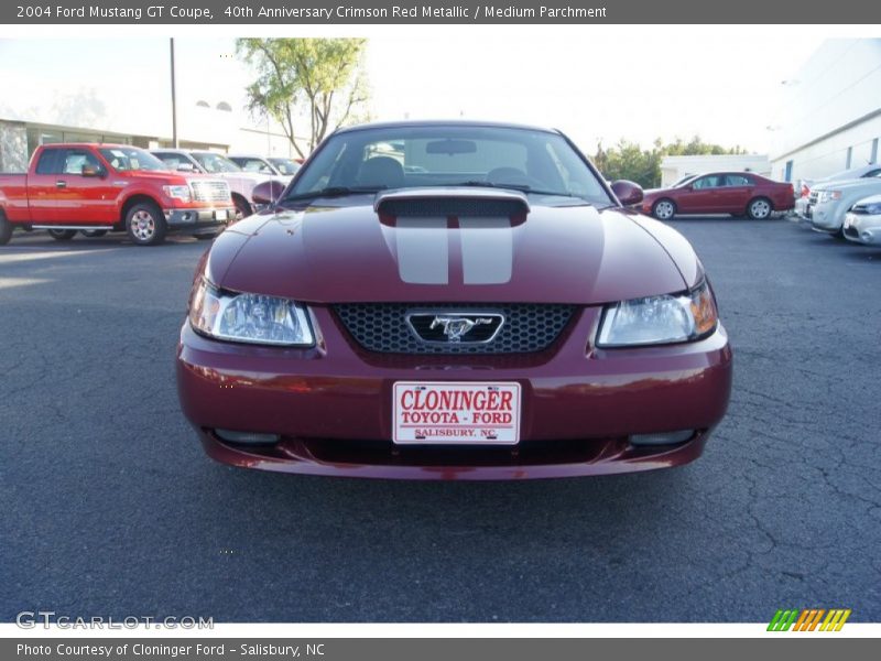 40th Anniversary Crimson Red Metallic / Medium Parchment 2004 Ford Mustang GT Coupe