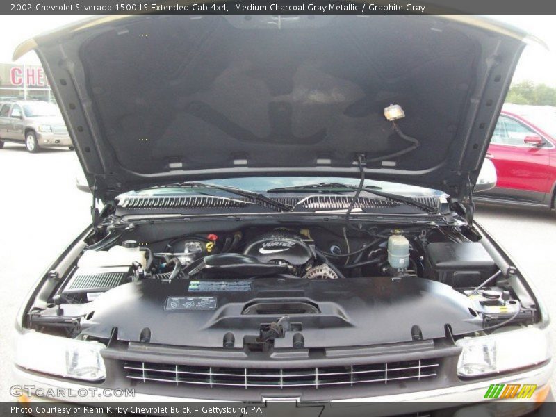 Medium Charcoal Gray Metallic / Graphite Gray 2002 Chevrolet Silverado 1500 LS Extended Cab 4x4