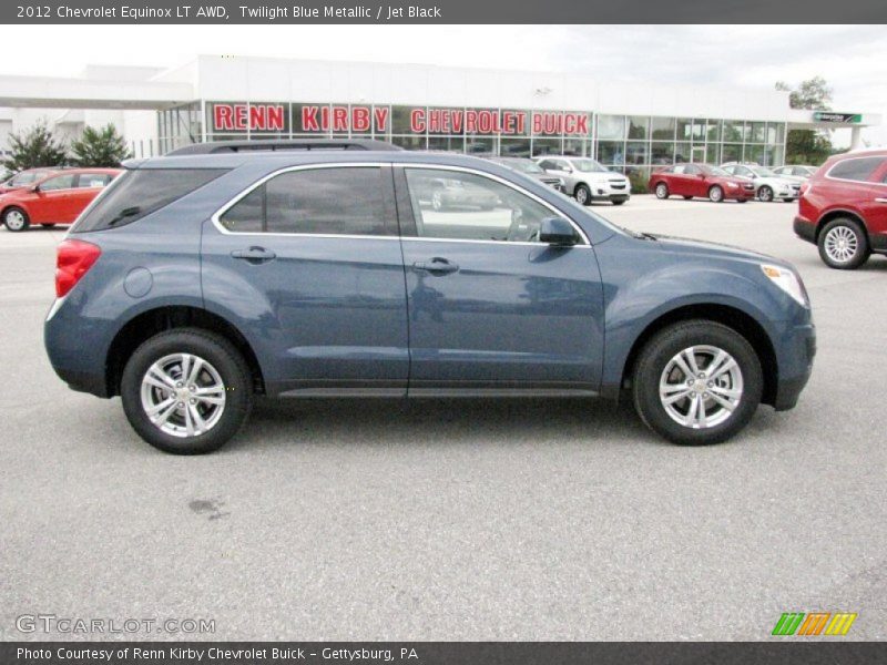 Twilight Blue Metallic / Jet Black 2012 Chevrolet Equinox LT AWD