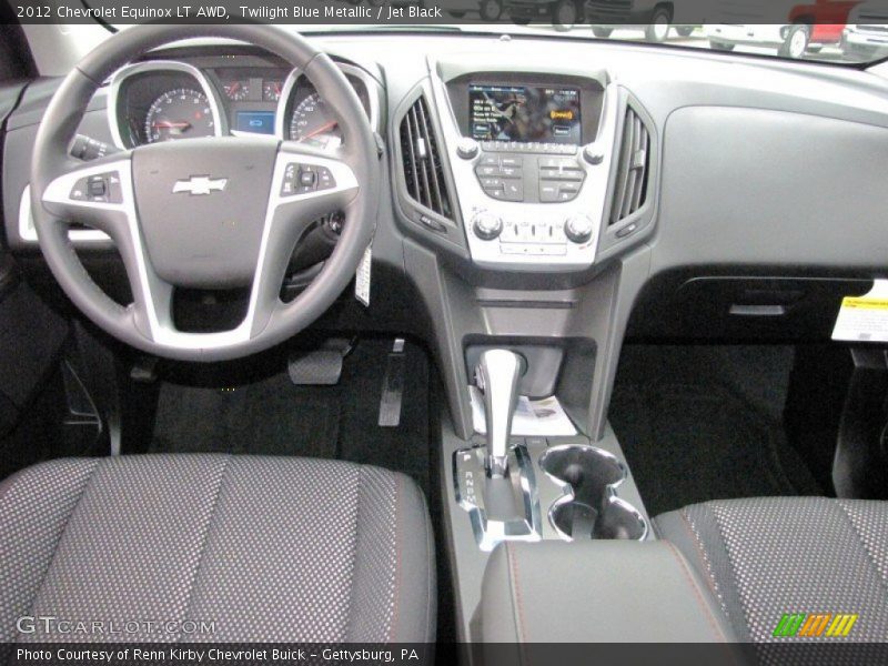 Twilight Blue Metallic / Jet Black 2012 Chevrolet Equinox LT AWD