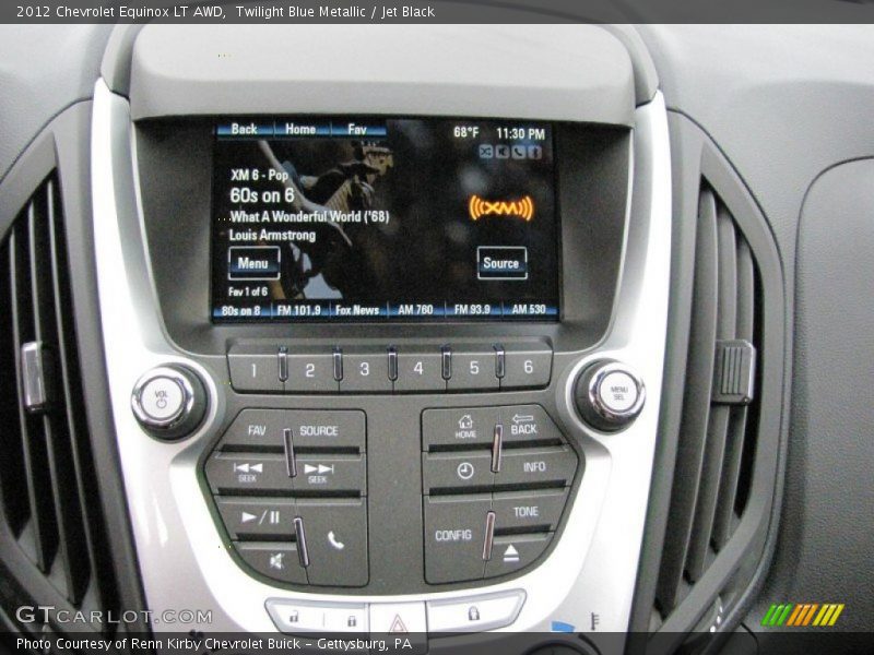 Twilight Blue Metallic / Jet Black 2012 Chevrolet Equinox LT AWD