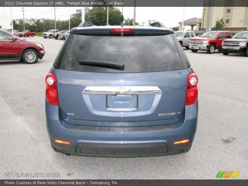 Twilight Blue Metallic / Jet Black 2012 Chevrolet Equinox LT AWD