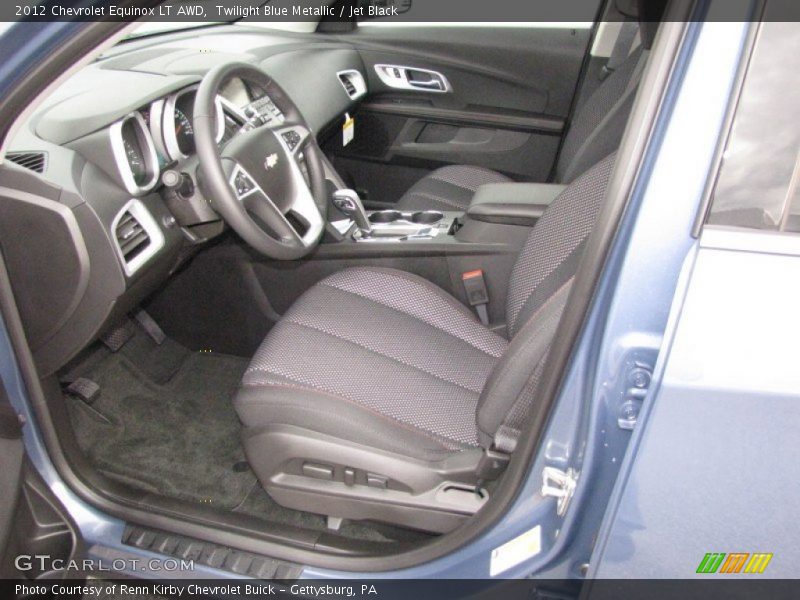 Twilight Blue Metallic / Jet Black 2012 Chevrolet Equinox LT AWD