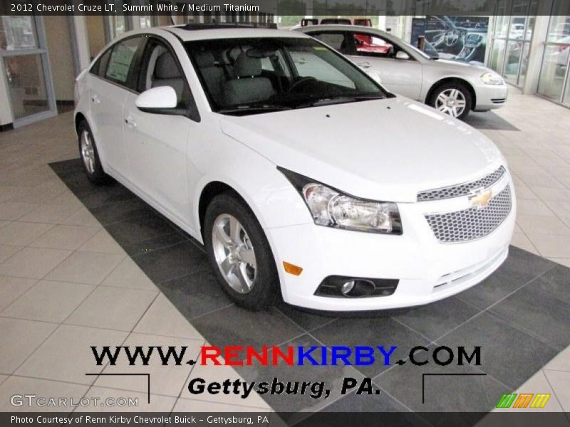 Summit White / Medium Titanium 2012 Chevrolet Cruze LT