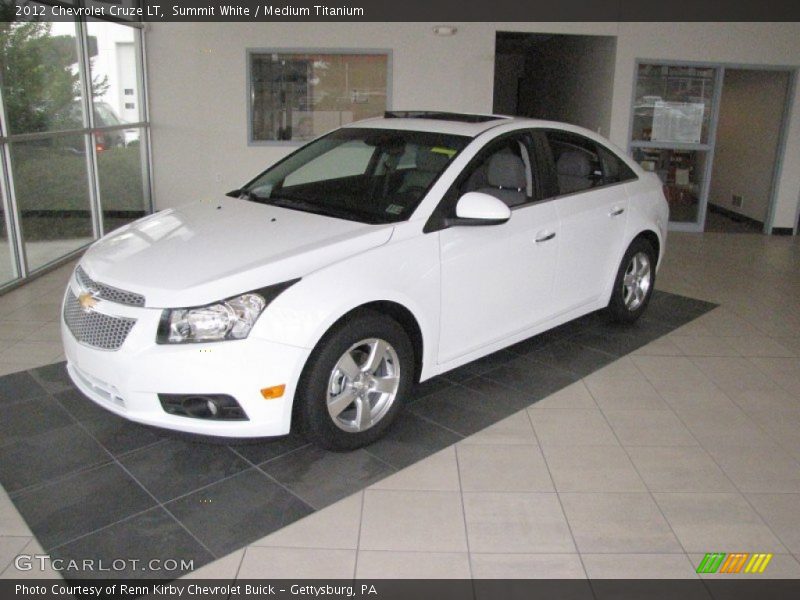 Summit White / Medium Titanium 2012 Chevrolet Cruze LT