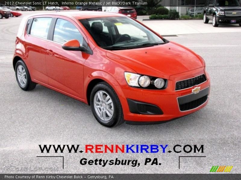 Inferno Orange Metallic / Jet Black/Dark Titanium 2012 Chevrolet Sonic LT Hatch