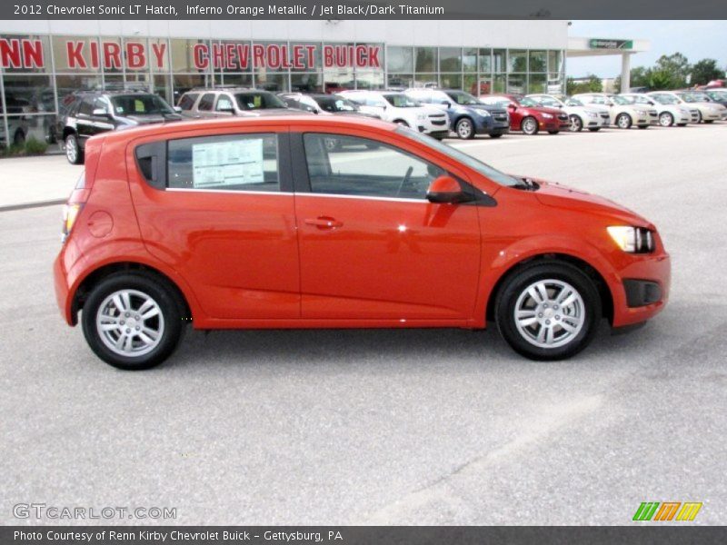 Inferno Orange Metallic / Jet Black/Dark Titanium 2012 Chevrolet Sonic LT Hatch