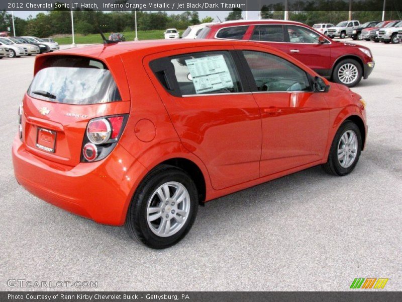 Inferno Orange Metallic / Jet Black/Dark Titanium 2012 Chevrolet Sonic LT Hatch