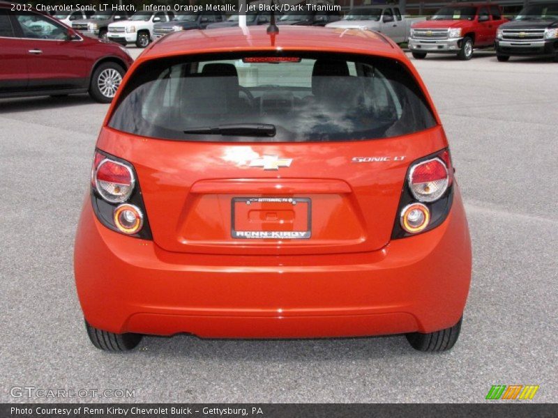 Inferno Orange Metallic / Jet Black/Dark Titanium 2012 Chevrolet Sonic LT Hatch