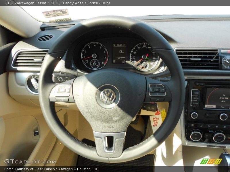 Candy White / Cornsilk Beige 2012 Volkswagen Passat 2.5L SE