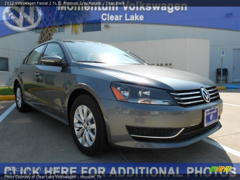 Platinum Gray Metallic / Titan Black 2012 Volkswagen Passat 2.5L S