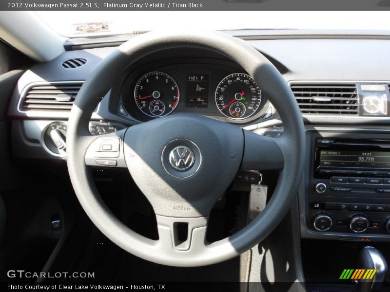 Platinum Gray Metallic / Titan Black 2012 Volkswagen Passat 2.5L S