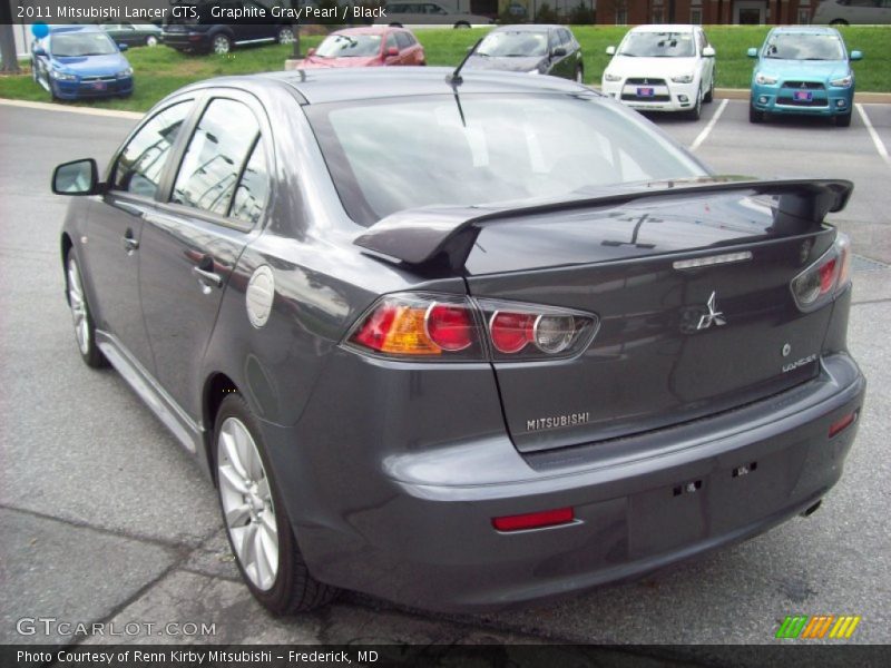 Graphite Gray Pearl / Black 2011 Mitsubishi Lancer GTS