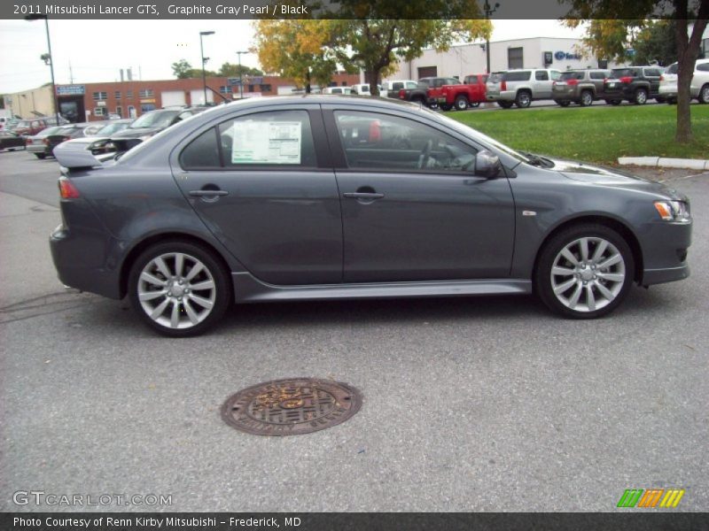 Graphite Gray Pearl / Black 2011 Mitsubishi Lancer GTS