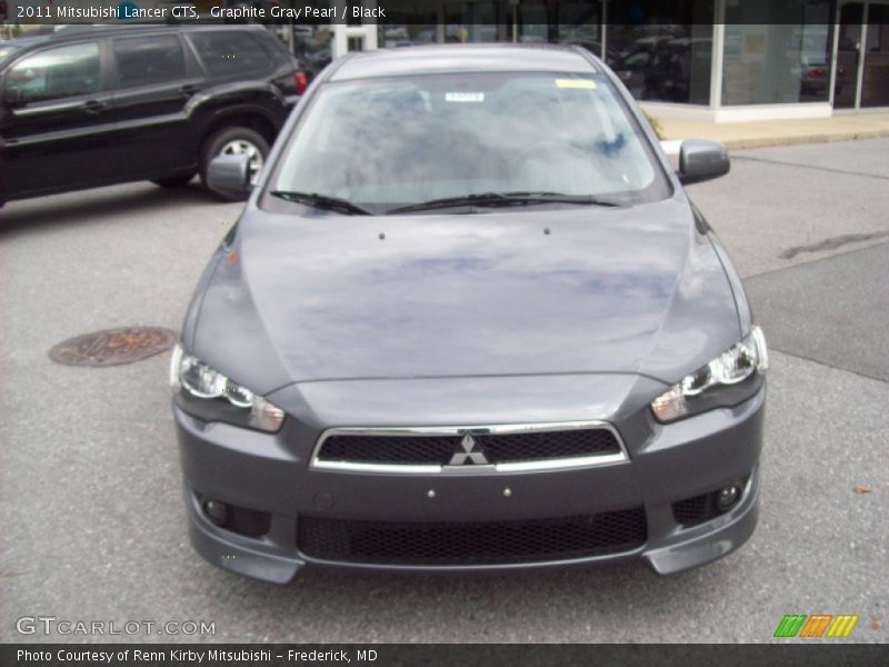 Graphite Gray Pearl / Black 2011 Mitsubishi Lancer GTS