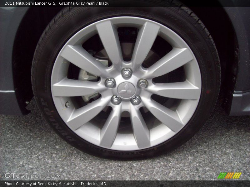 Graphite Gray Pearl / Black 2011 Mitsubishi Lancer GTS