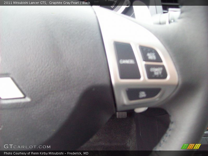 Graphite Gray Pearl / Black 2011 Mitsubishi Lancer GTS