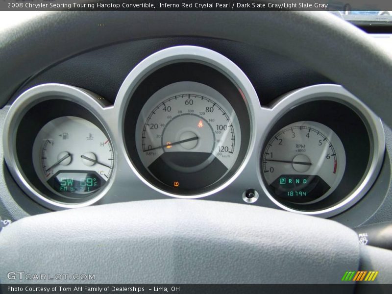 Inferno Red Crystal Pearl / Dark Slate Gray/Light Slate Gray 2008 Chrysler Sebring Touring Hardtop Convertible