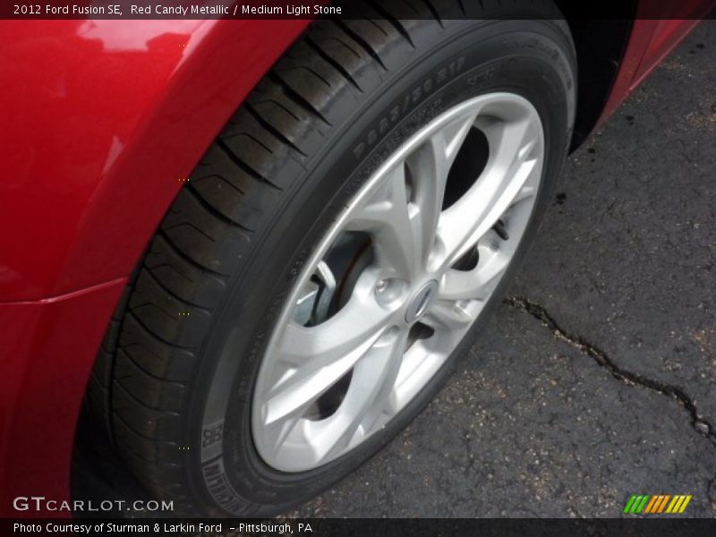 Red Candy Metallic / Medium Light Stone 2012 Ford Fusion SE