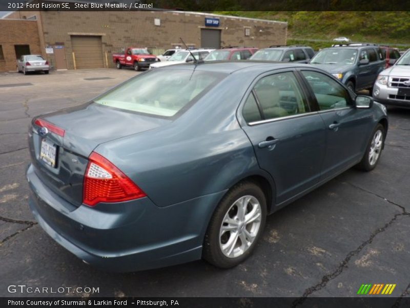 Steel Blue Metallic / Camel 2012 Ford Fusion SE