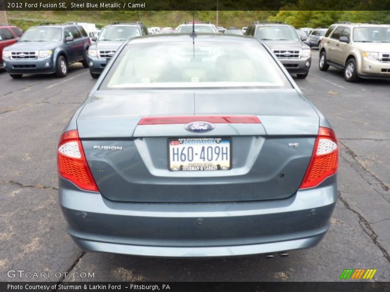 Steel Blue Metallic / Camel 2012 Ford Fusion SE