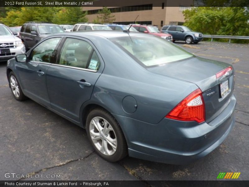 Steel Blue Metallic / Camel 2012 Ford Fusion SE