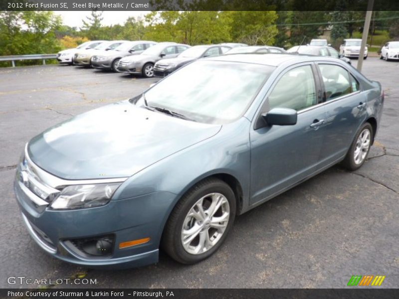 Steel Blue Metallic / Camel 2012 Ford Fusion SE