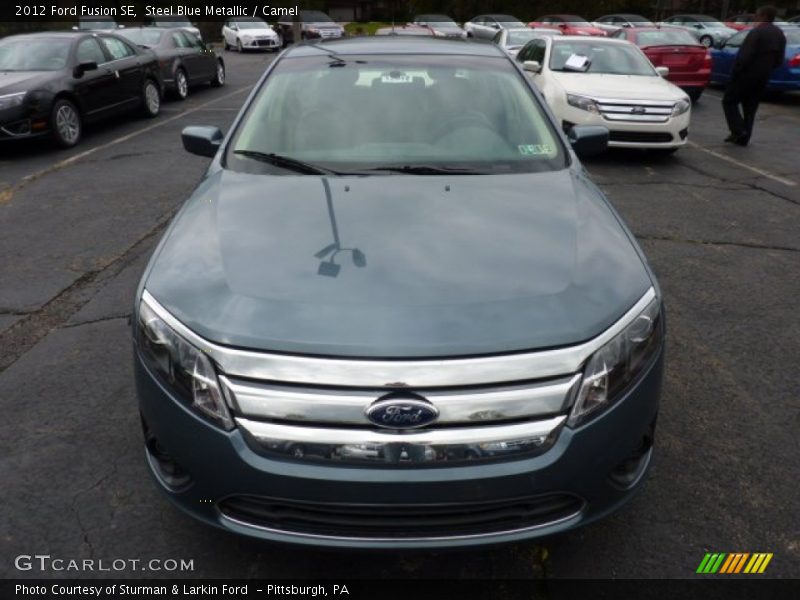 Steel Blue Metallic / Camel 2012 Ford Fusion SE