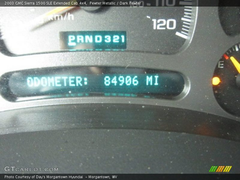 Pewter Metallic / Dark Pewter 2003 GMC Sierra 1500 SLE Extended Cab 4x4
