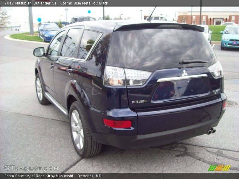 Cosmic Blue Metallic / Black 2012 Mitsubishi Outlander GT
